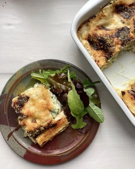 A Classic Dish for Layered Pasta with Courgette and Cheese Medley